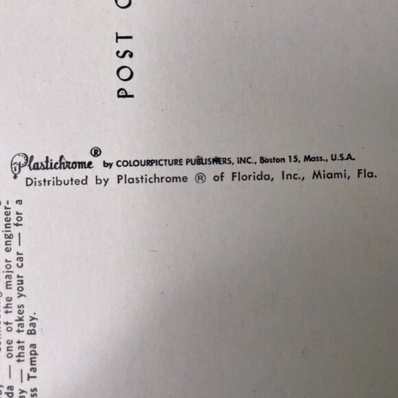 Vintage Postcard Sunshine Skyway Tampa Bay Bridge Florida Standard u - Picture 5 of 5